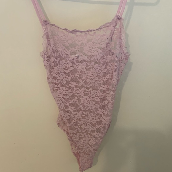 Cream Sans Souci floral mesh bodysuit - Picture 1 of 6